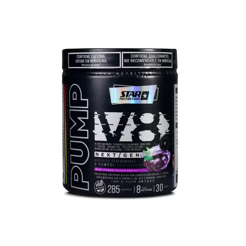 PRE-ENTRENO PUMP V8 STAR NUTRITION 285GR